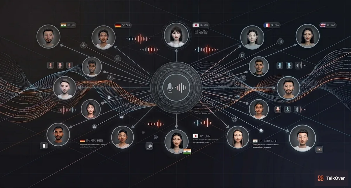 A virtual commentator overlaid on a presentation